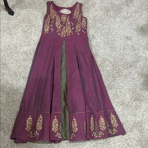 Indian Elegant Purple and Gold Dress